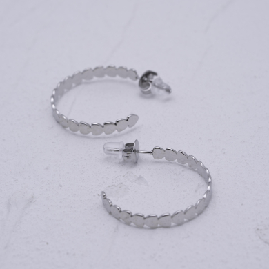 ARETES ZO1242E Plateado Acero Inoxidable -F310