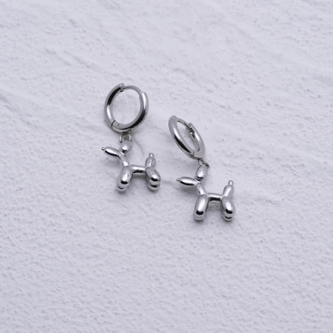 ARETES ZO8077E Plateado Acero Inoxidable -G23