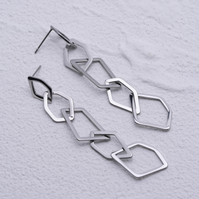 ARETES ZO666E Plateado Acero Inoxidable -G310