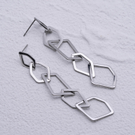 ARETES ZO666E Plateado Acero Inoxidable -G310