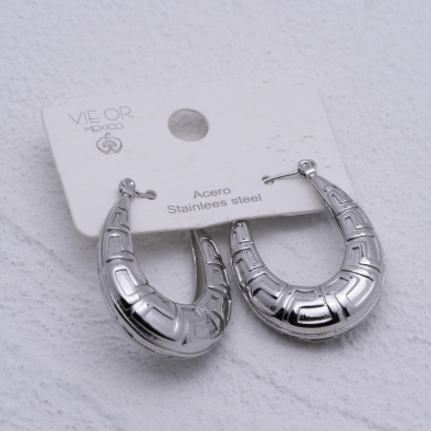 ARETES ZO14659E Plateado Acero Inoxidable -F39