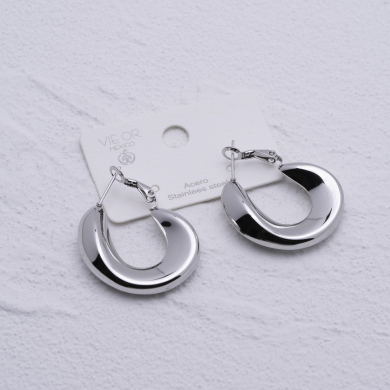 ARETES ZO12930E Plateado Acero Inoxidable -F310