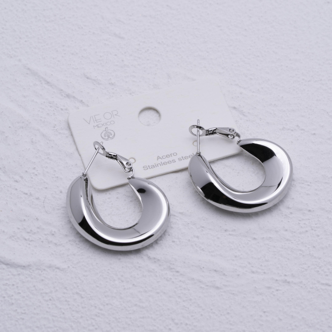 ARETES ZO12930E Plateado Acero Inoxidable -F310