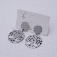 ARETES ZO4124E Plateado Acero Inoxidable -G26