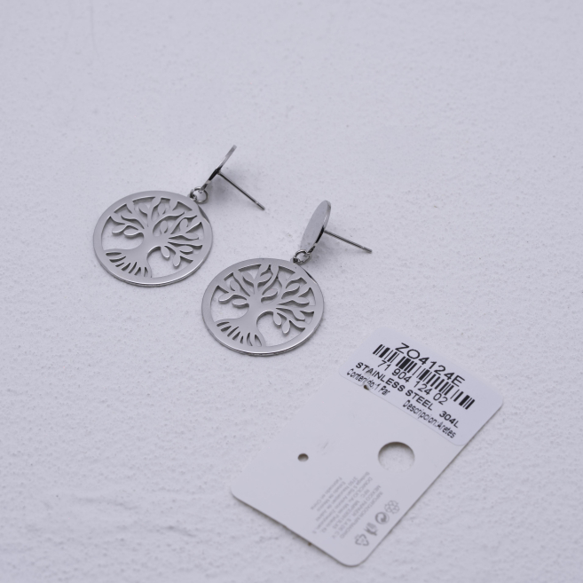 ARETES ZO4124E Plateado Acero Inoxidable -G26
