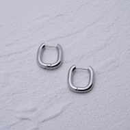 ARETES ZO13036E/19*23MM Plateado Acero Inoxidable -F43