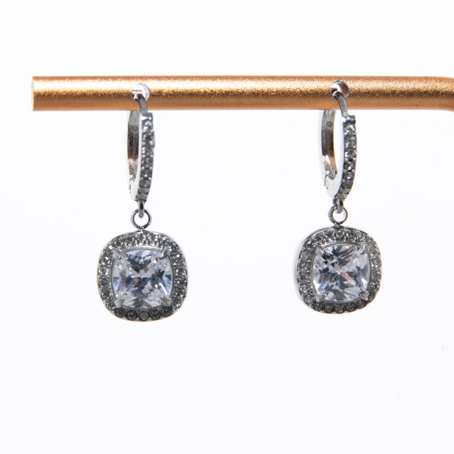 ARETES ZO13145E Plateado Acero Inoxidable -G23