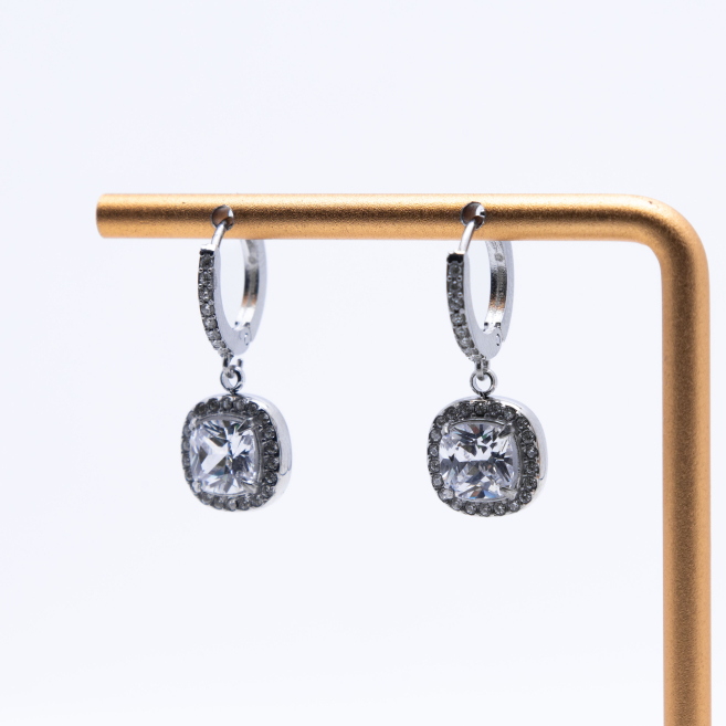 ARETES ZO13145E Plateado Acero Inoxidable -G23