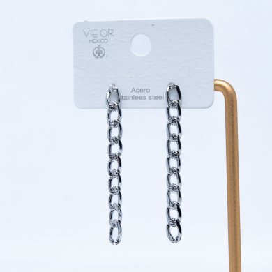 ARETES ZO1306E Plateado Acero Inoxidable -G23