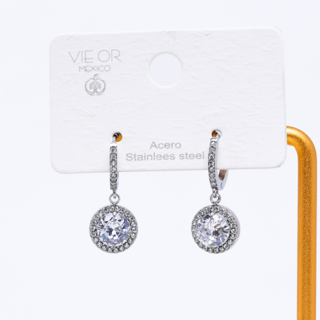 ARETES ZO13150E Plateado Acero Inoxidable -G23