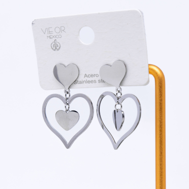 ARETES ZO4125E Plateado Acero Inoxidable -G310