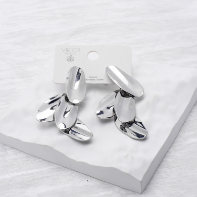 ARETES Y00338 Plateado Acero Inoxidable