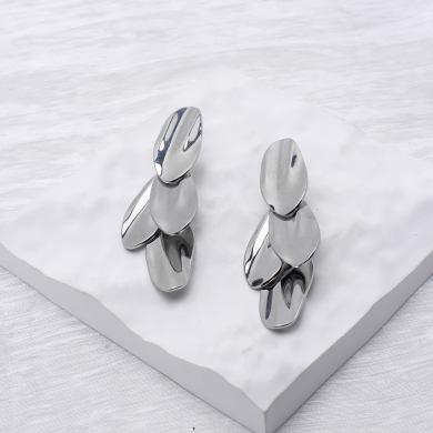 ARETES Y00338 Plateado Acero Inoxidable