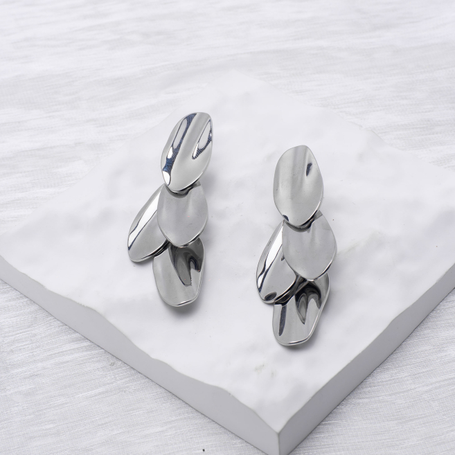 ARETES Y00338 Plateado Acero Inoxidable