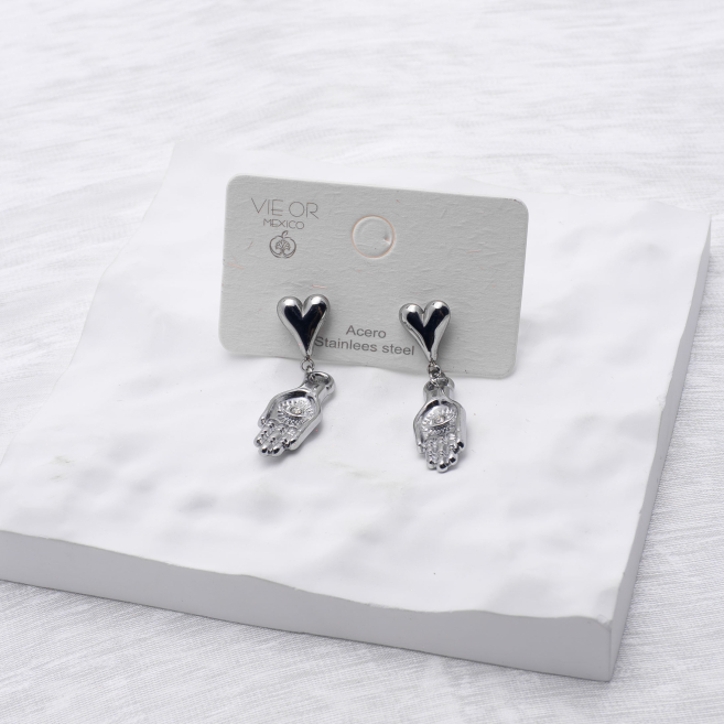 ARETES ZO13368E Plateado Acero Inoxidable G34