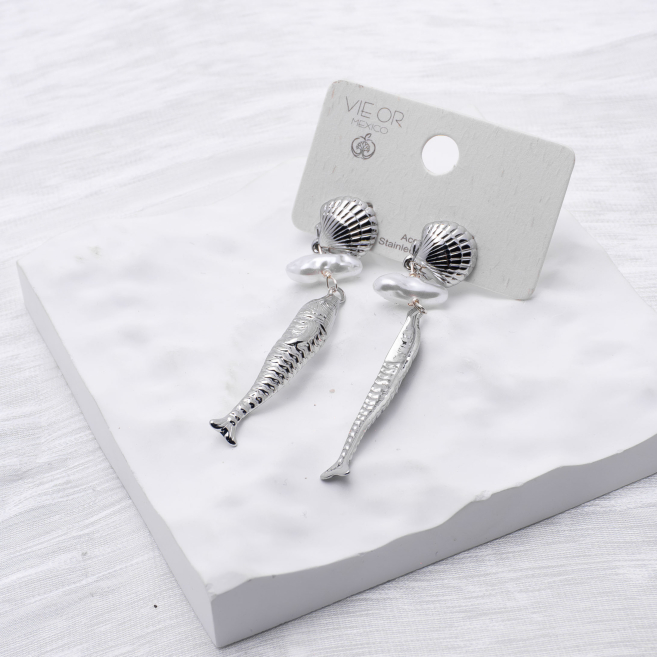 ARETES Y00313 PLATEADO Acero Inoxidable G38