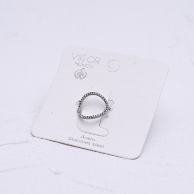 ANILLO ZO15055R Plateado Acero Inoxidable A14