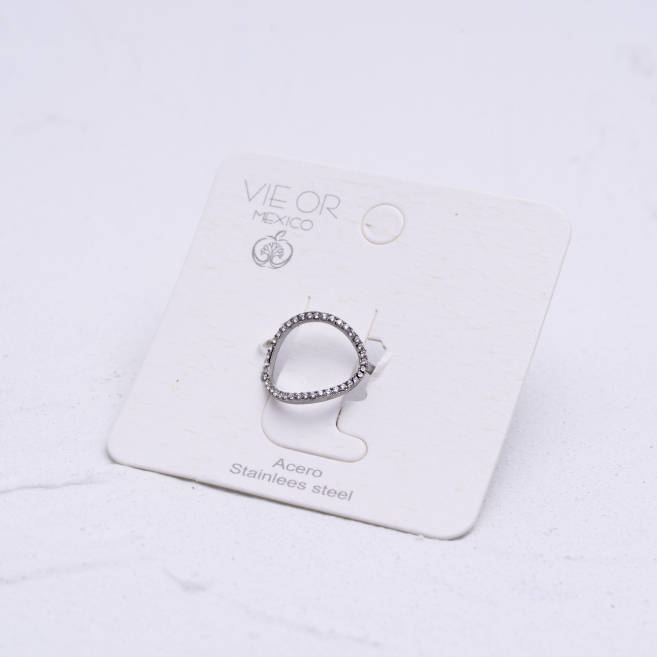 ANILLO ZO15055R Plateado Acero Inoxidable A14