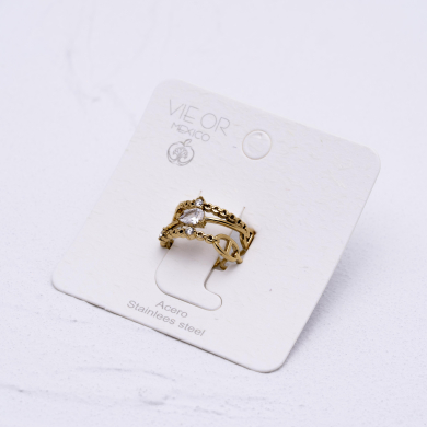 ANILLO ZO15059R Dorado Acero Inoxidable A14