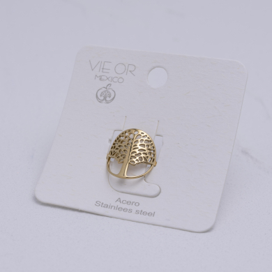 ANILLO ZO13727R Dorado Acero Inoxidable A47