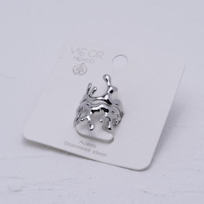 ANILLO ZO14098R Plateado Acero Inoxidable 2A310