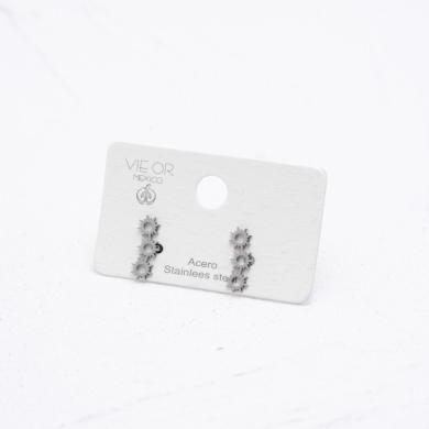 ARETES ZO1448E Plateado Acero Inoxidable G18