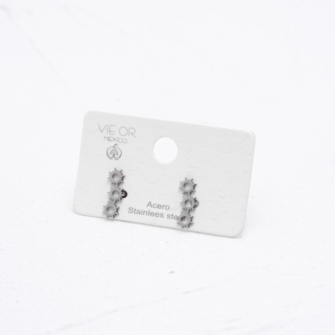ARETES ZO1448E Plateado Acero Inoxidable G18