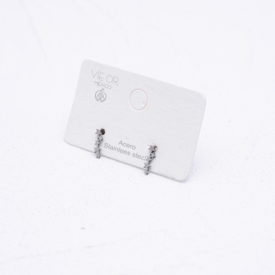 ARETES ZO6107E Plateado Acero Inoxidable G18