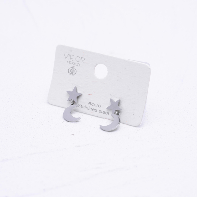 ARETES ZO1275E Plateado Acero Inoxidable G14
