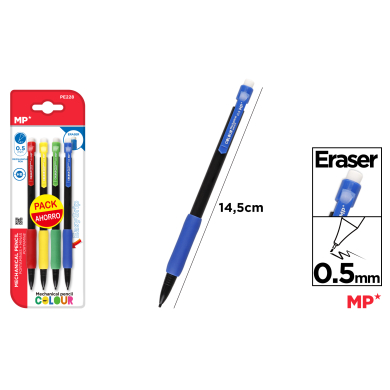 PORTAMINAS AGARRE FACIL 0.5MM 4UDS - H44