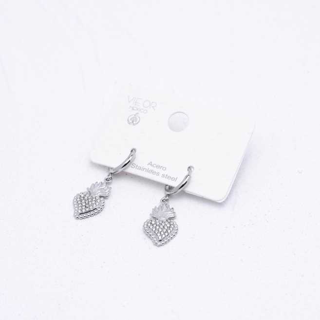 ARETES ZO12809E Plateado Acero Inoxidable -F32