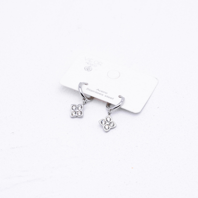 ARETES ZO13671E Plateado Acero Inoxidable G23