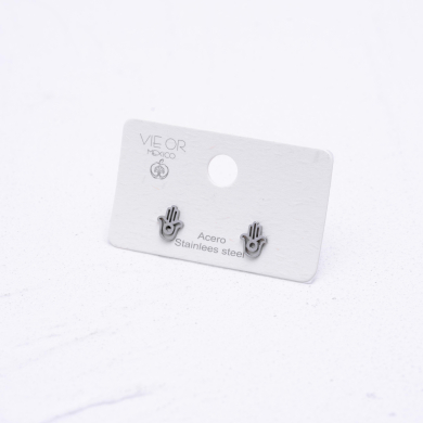 ARETES ZO4526E Plateado Acero Inoxidable -F12