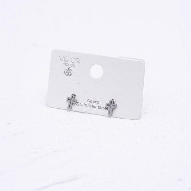 ARETES ZO4510E Plateado Acero Inoxidable -F15