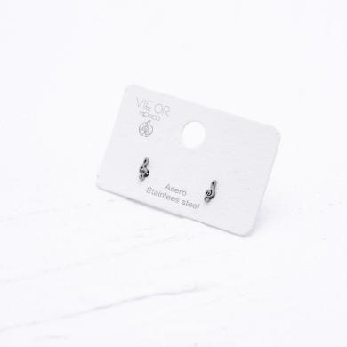ARETES ZO4546E Plateado Acero Inoxidable F18