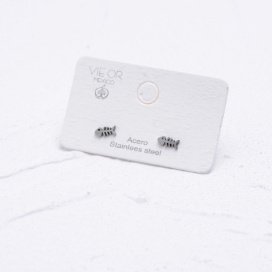 ARETES ZO4516E Plateado Acero Inoxidable G310