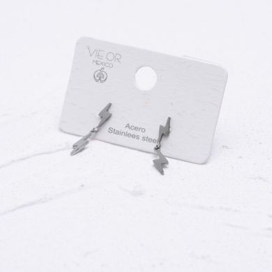 ARETES ZO1277E Plateado Acero Inoxidable G19