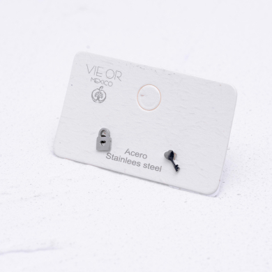 ARETES ZO1203E Plateado Acero Inoxidable G19