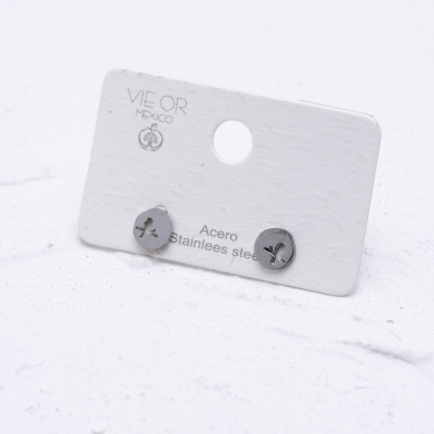 ARETES ZO1377E Plateado Acero Inoxidable F18