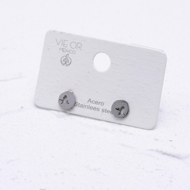 ARETES ZO1377E Plateado Acero Inoxidable F18