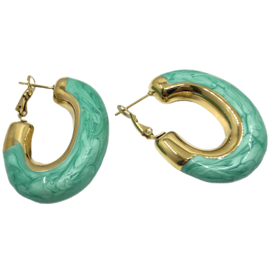 ARETES ZO13252E Dorado Azul Acero Inoxidable -F35