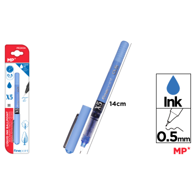 BOLIGRAFO TINTA LIQUIDA PUNTA AGUJA AZUL 0.5MM - H28