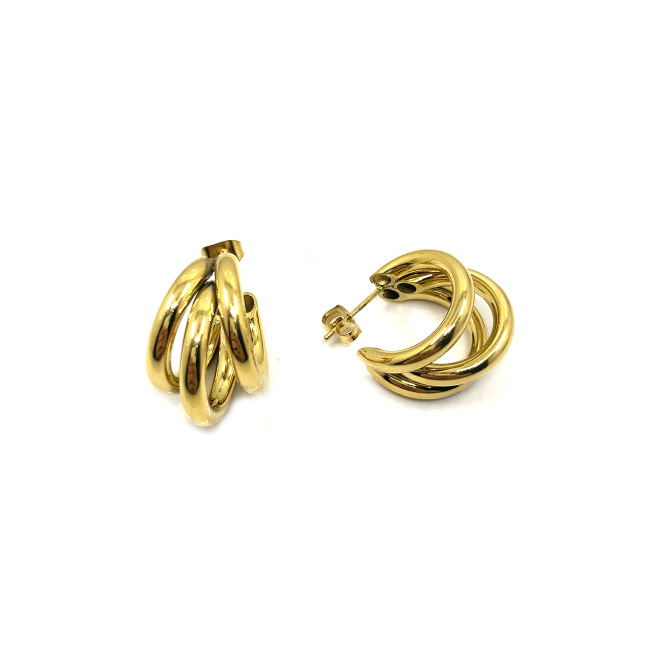 ARETES ZO10232E/23MM/300 Dorado Acero Inoxidable -F37
