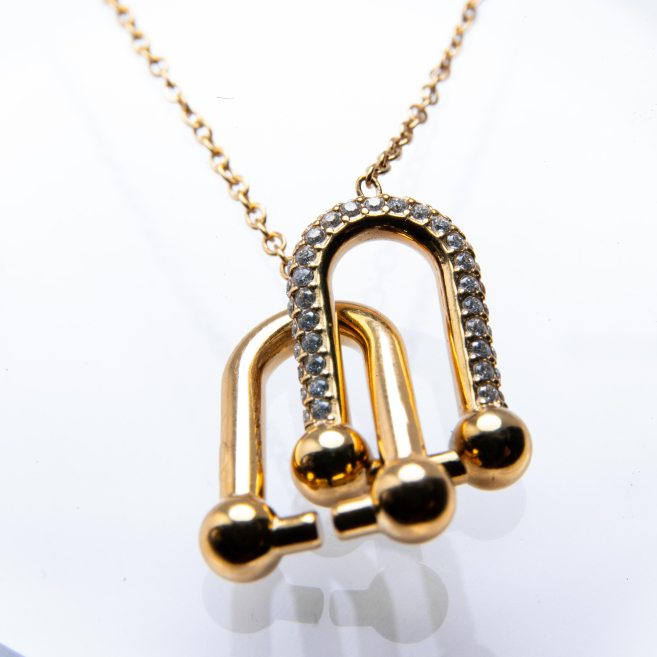 COLLAR ZO13165N Dorado Acero Inoxidable -2D31