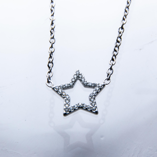 COLLAR ZO12201N Plateado Acero Inoxidable -2D31