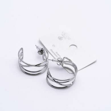 ARETES ZO6028E Plateado Acero Inoxidable F37