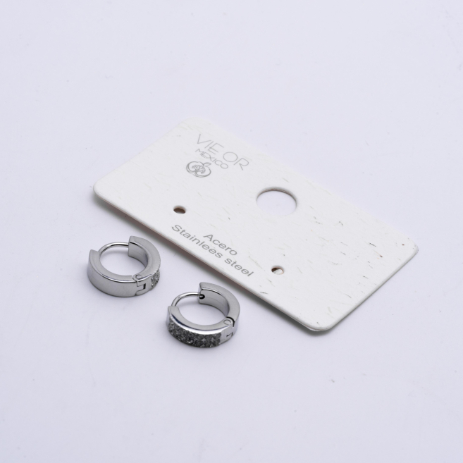ARETES ZO10539E/8MM/200 Plateado Acero Inoxidable F23