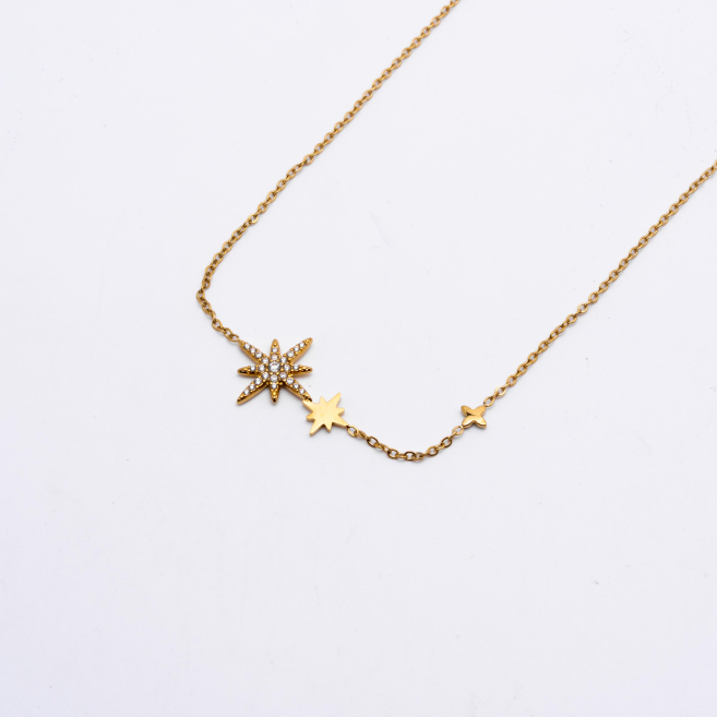 COLLAR ZO13617N Dorado Acero Inoxidable 2D21