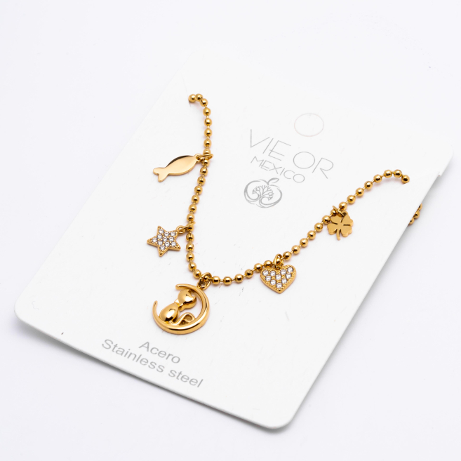 COLLAR ZO13622N Dorado Acero Inoxidable E26