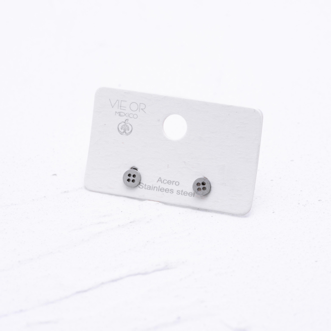 ARETES ZO1916E Plateado Acero Inoxidable F19